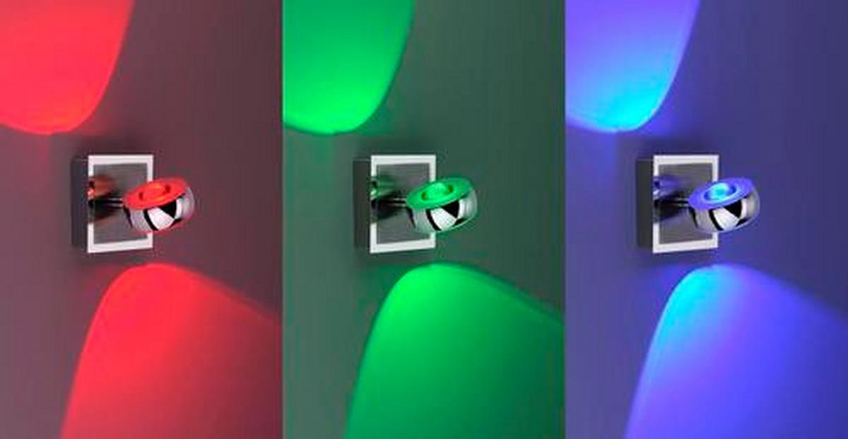 Led-wandleuchte 12471-55 Lolasmart-Opti - Silberfarben, Design, Kunststoff/Metall (12/12/14cm)