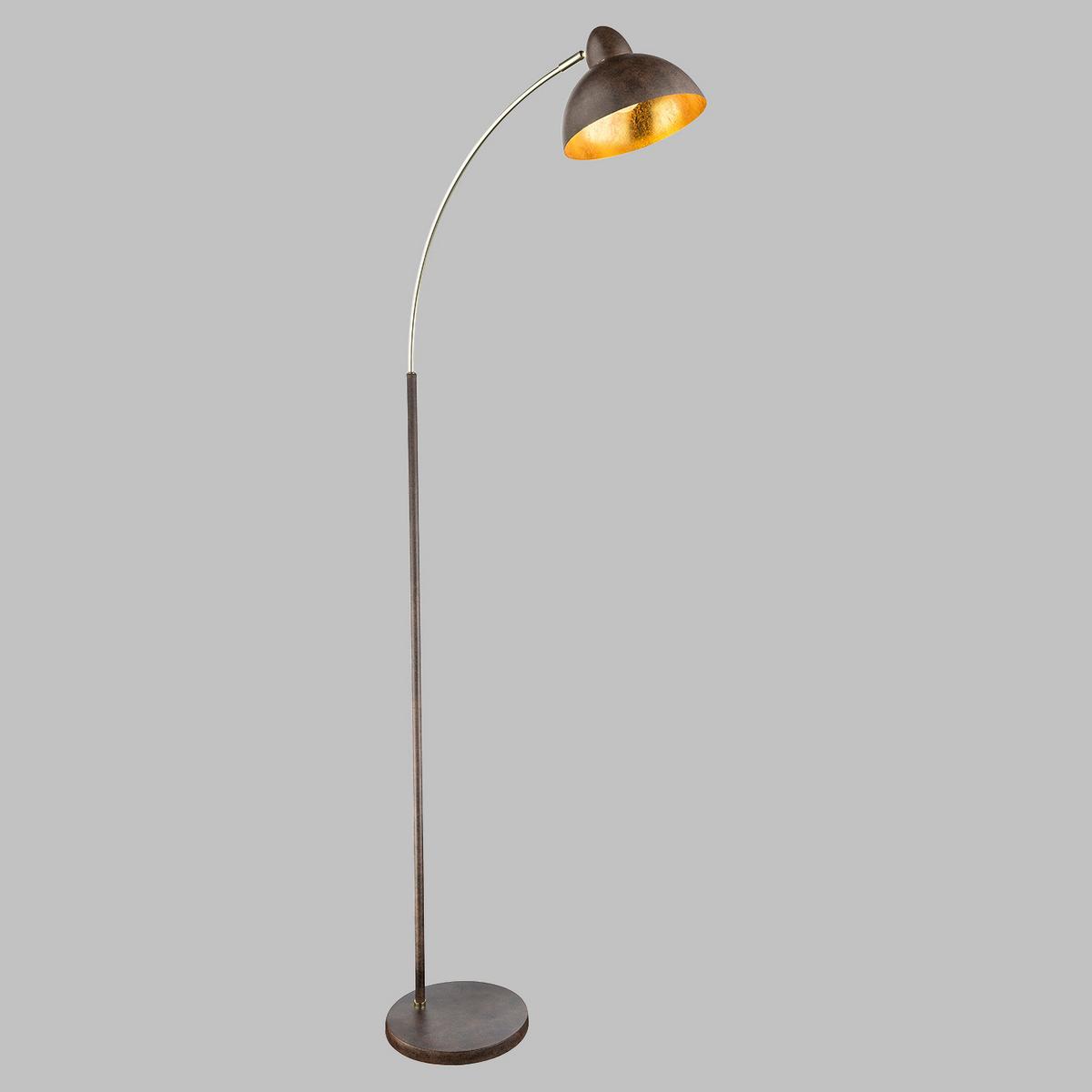 Stehlampe Gildo Goldfarben/rostfarben - Rostfarben/Goldfarben, Trend, Metall (50/23/155cm) - Globo