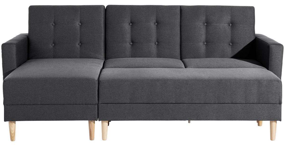 Ecksofa Mit Schlaffunktion Easy Relax Graphitfarben - Eschefarben/Graphitfarben, MODERN, Textil (223/152cm) - Max Winzer