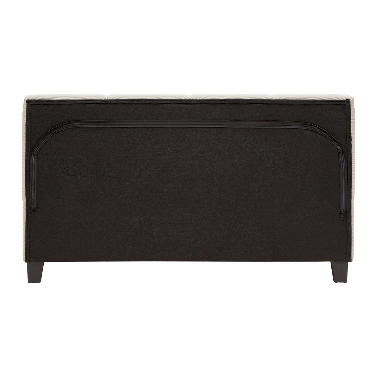 Čalúnená posteľ CRAZY 140x200 cm, béžová - čierna/prírodná farba, Modern, kov/drevo (140/200cm) - Based