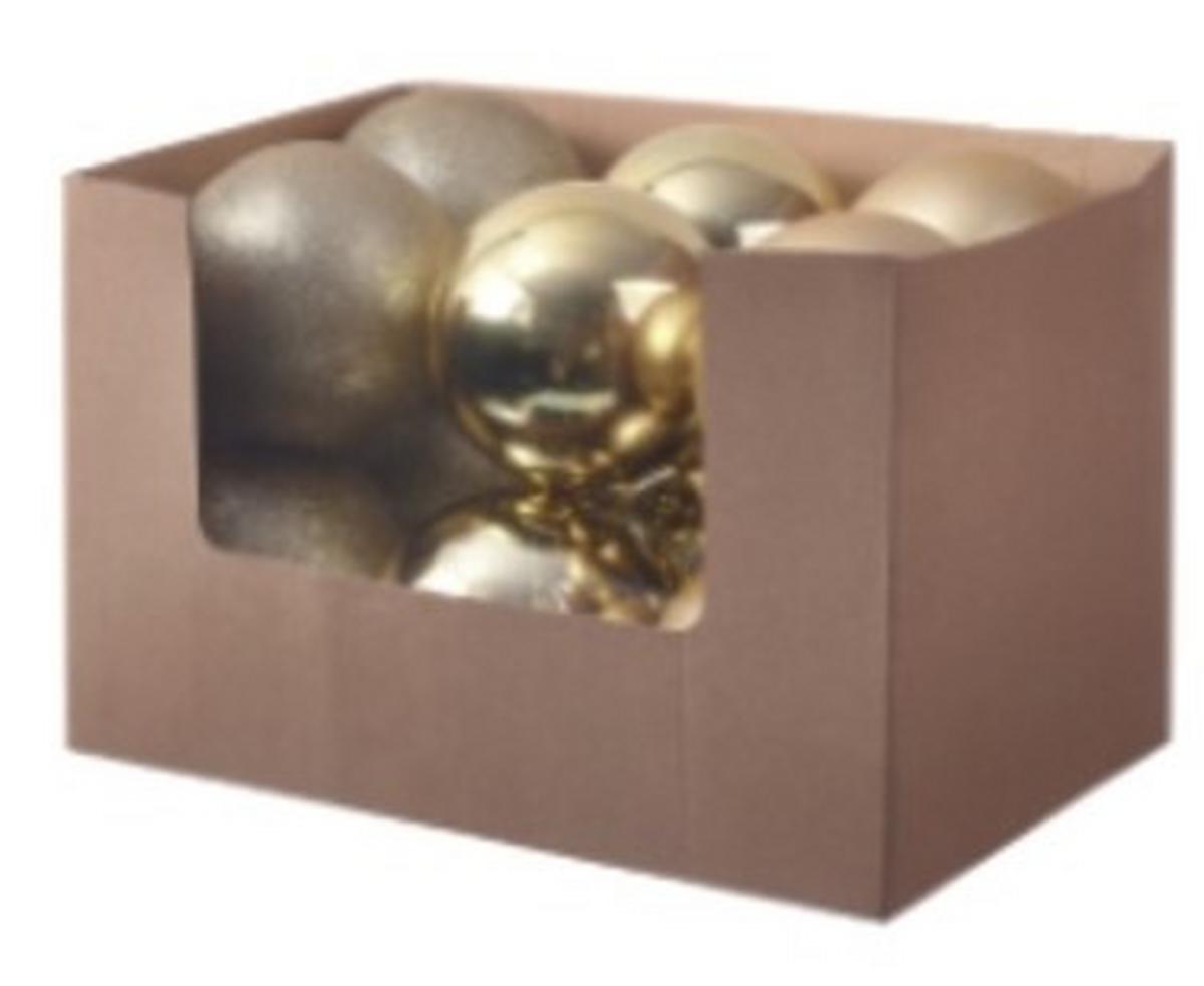 Christbaumkugel Kunststoff Silberfarben Handmade - Goldfarben, KONVENTIONELL, Kunststoff (15cm) - Luca Bessoni