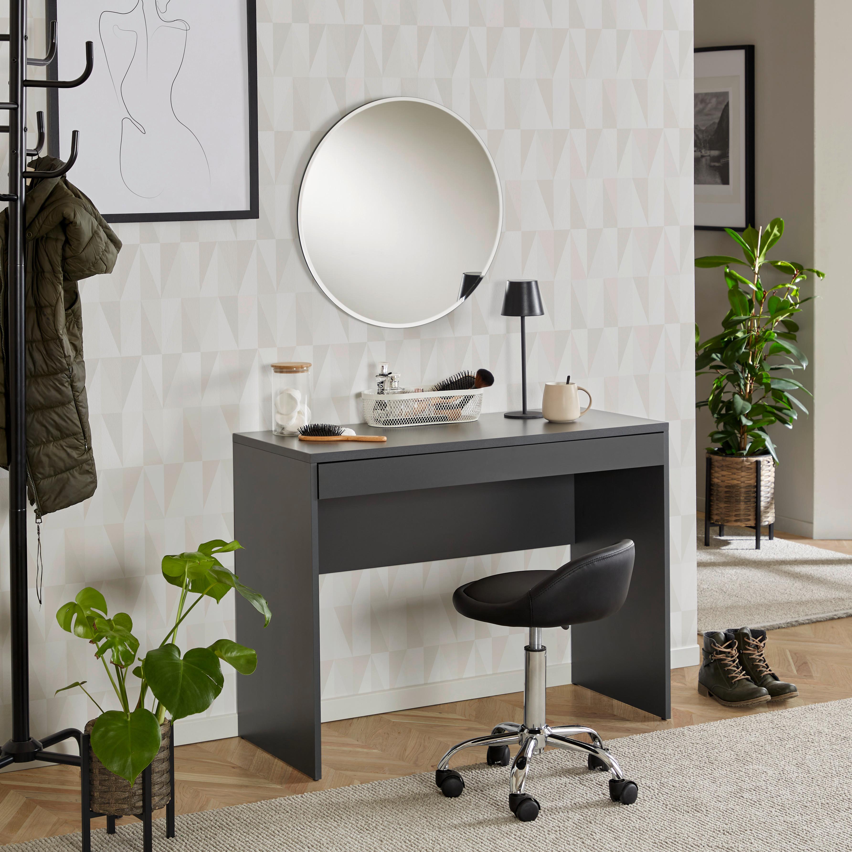Schminktisch Sandy Anthrazit B: 100 Cm Mit Lade - Anthrazit, MODERN, Holzwerkstoff (100/76/45cm)