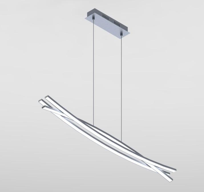 LED svítidlo závěsné Tillo 100/8/120cm, 30 Watt - bílá, Konvenční, kov/plast (100/8/120cm) - Mömax