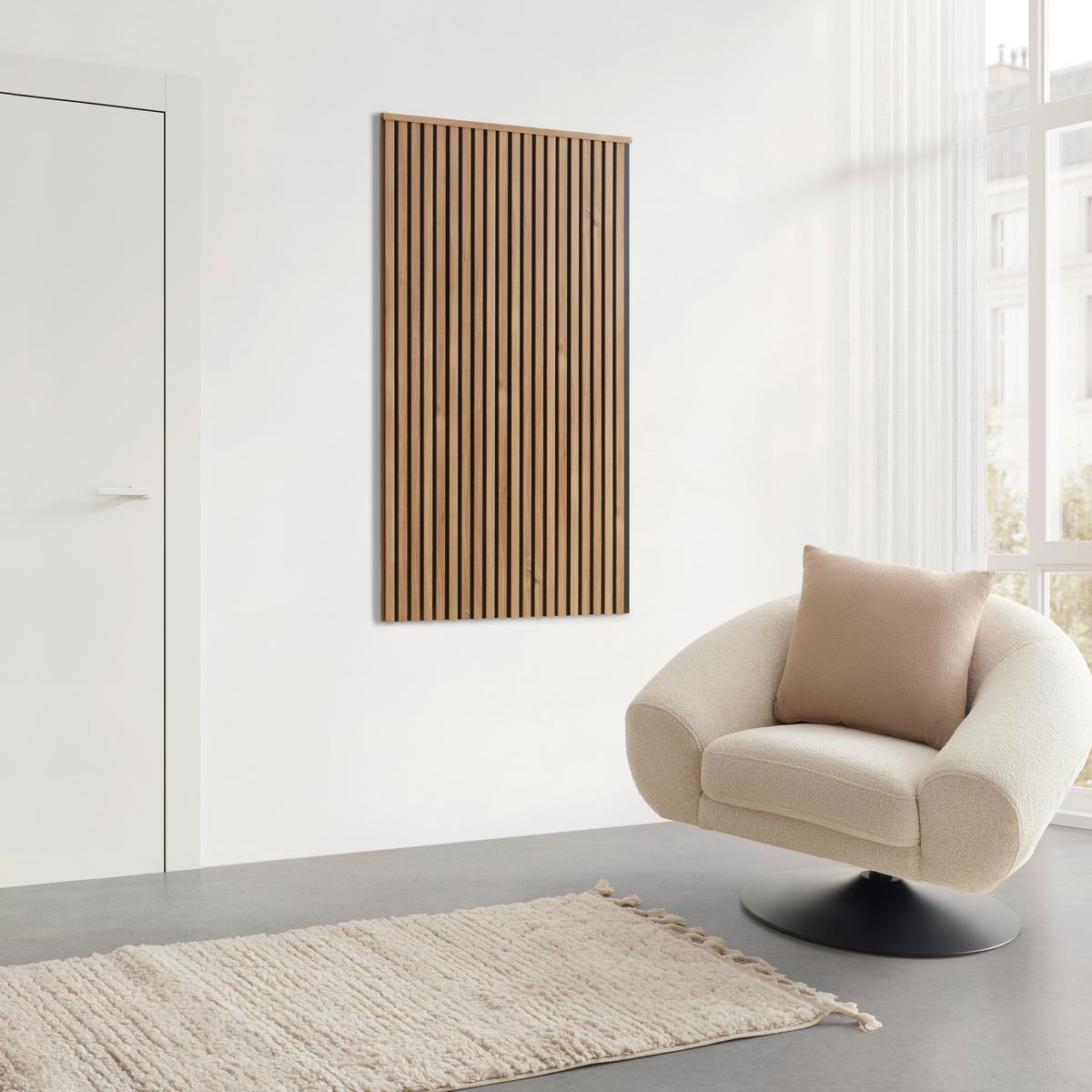 Nástěnný panel Anna vr.ukončovacej lišty, 4ks/sada - dub artisan, Moderní, kompozitní dřevo (74,4/119/1,2cm) - Based