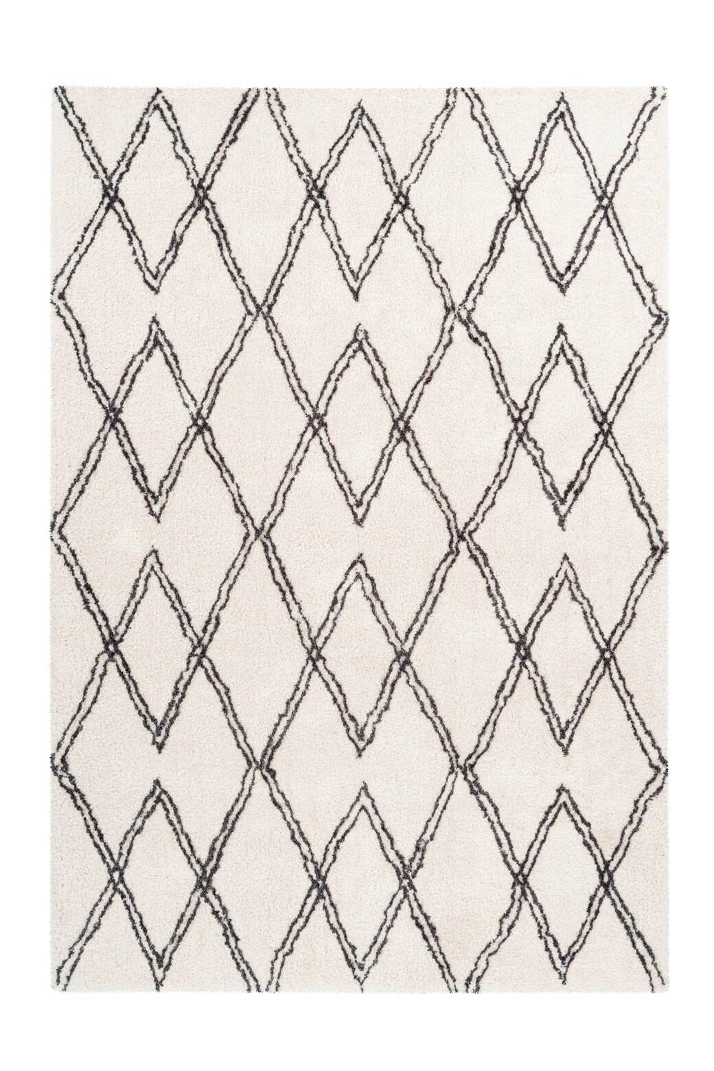 HOCHFLORTEPPICH Creme/Weiß - Creme, KONVENTIONELL, Textil (120/170cm) - Kayoom