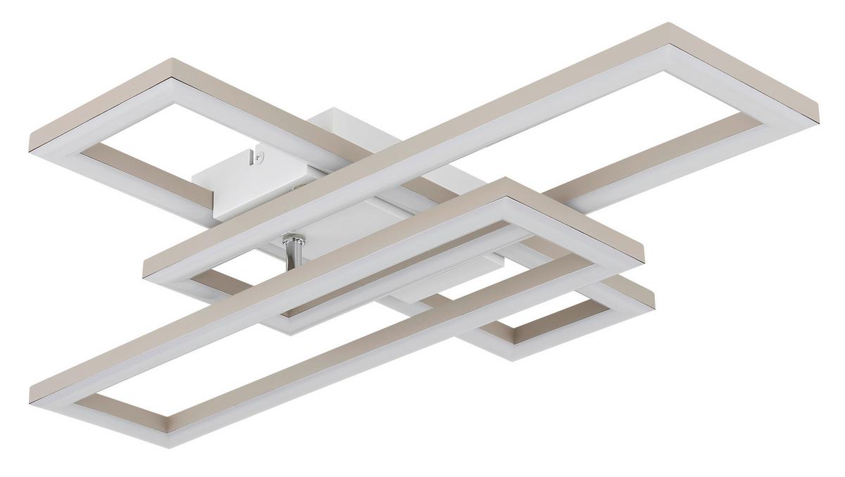 LED-Deckenleuchte Memory-Funktion - Sandfarben/Weiß, Design, Kunststoff (55/40/7,5cm) - Globo