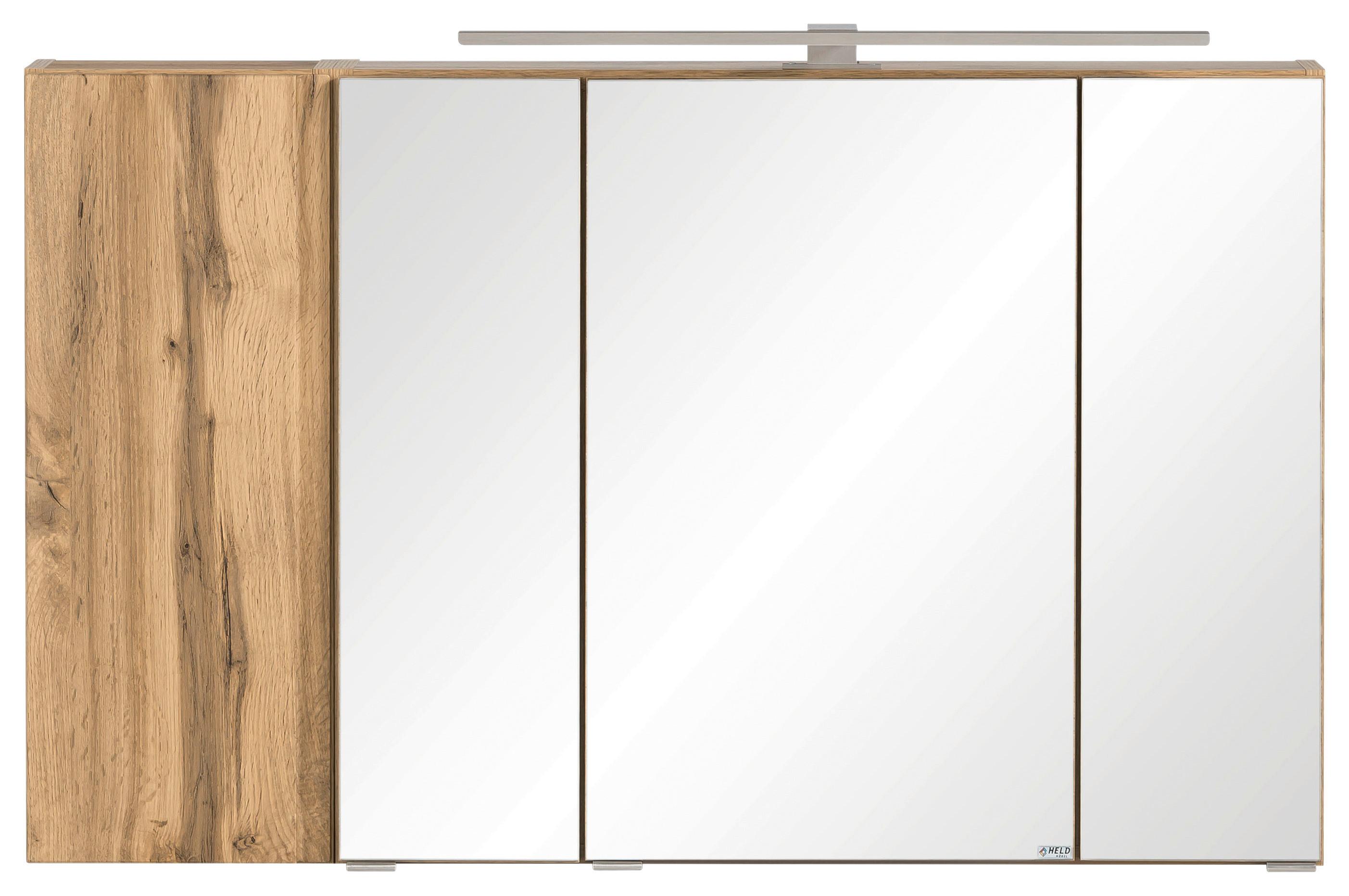 Spiegelschrank Varese B: 105cm Wotaneiche Dekor - MODERN, Glas/Holzwerkstoff (105/64/20cm) - Held