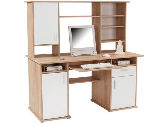 Schreibtisch Thema 2 - Weiß/Sonoma Eiche, MODERN, Holzwerkstoff/Kunststoff (160/153,4/60cm) Schreibtisch Thema 2 - Weiß/Sonoma Eiche, MODERN, Holzwerkstoff/Kunststoff (160/153,4/60cm)