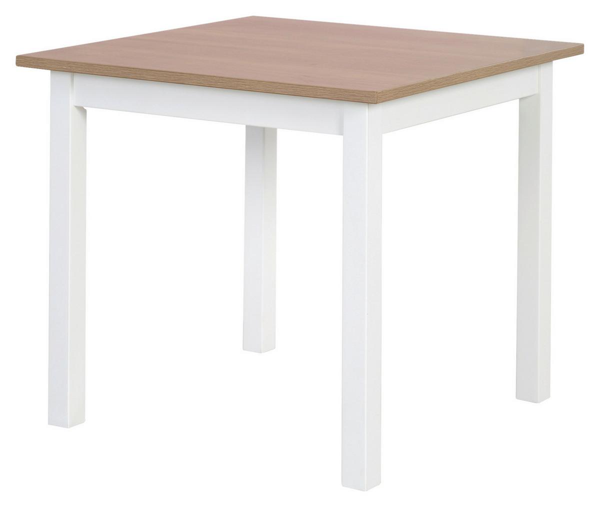 DĚTSKÁ SEDACÍ SOUPRAVA WOODY - bílá/světle hnědá, kompozitní dřevo (28.5null)