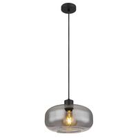 Hängeleuchte 15566h Giuseppe - Schwarz, Basics, Glas/Metall (28/120cm) - Globo