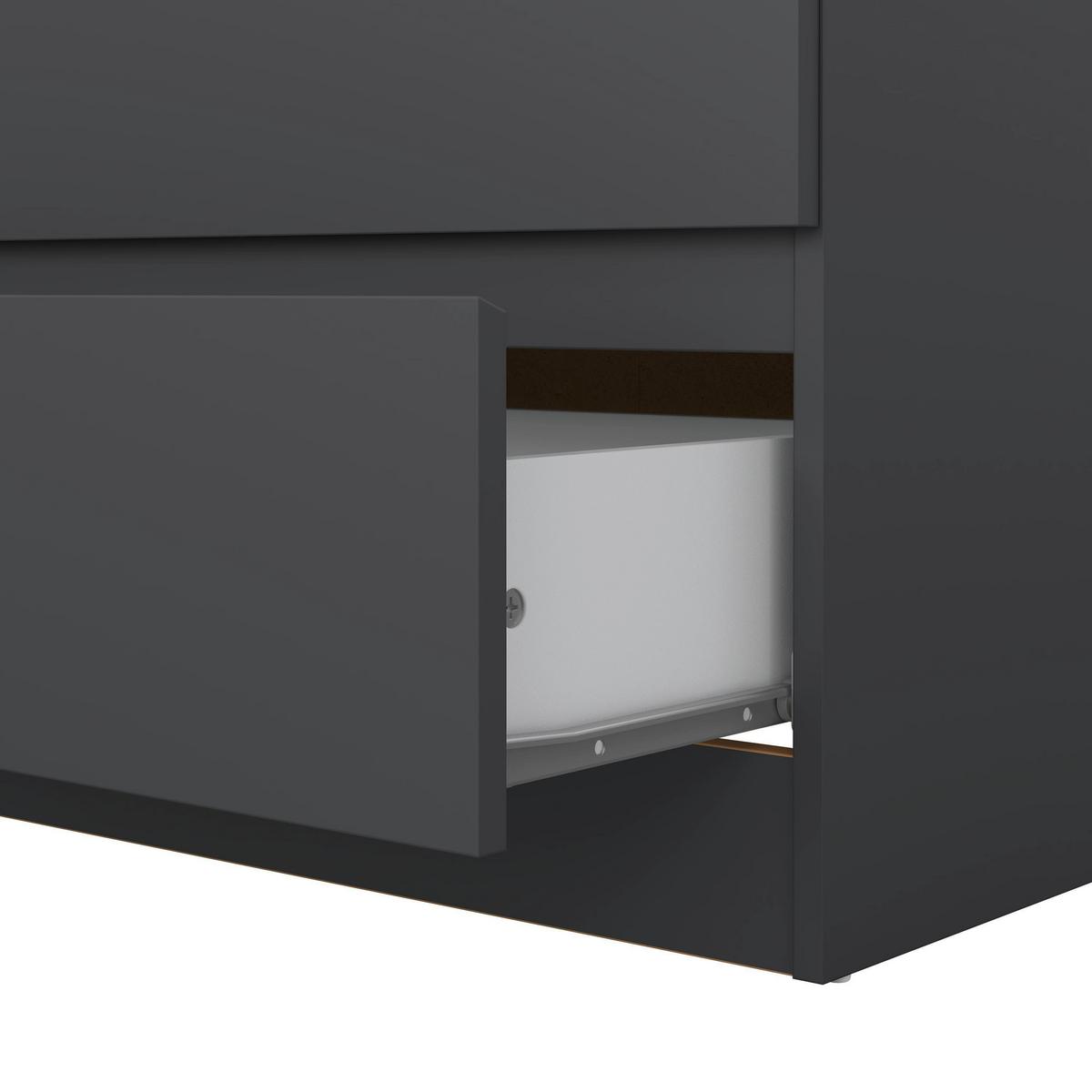 Komoda MARA antracit - antracitová, Konventionell, drevo (77/80/42cm) - Mömax