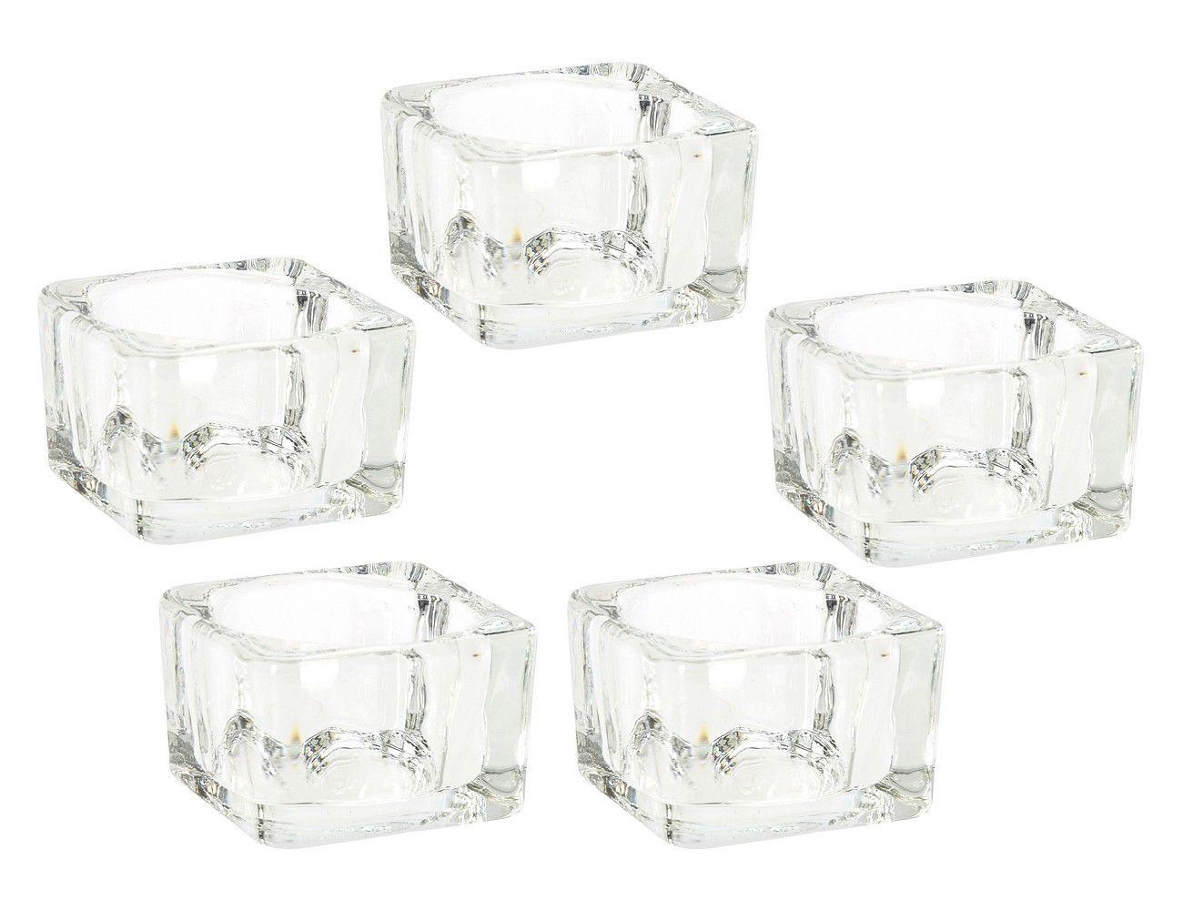 Teelichthalter Holly Glas Für 5 Teelichter - Transparent, Basics, Glas (25/5/3cm)