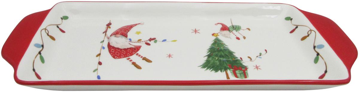 Snack-es Tányér Nadine - piros/fehér, Konventionell, kerámia (35/14,5/3cm) - Luca Bessoni