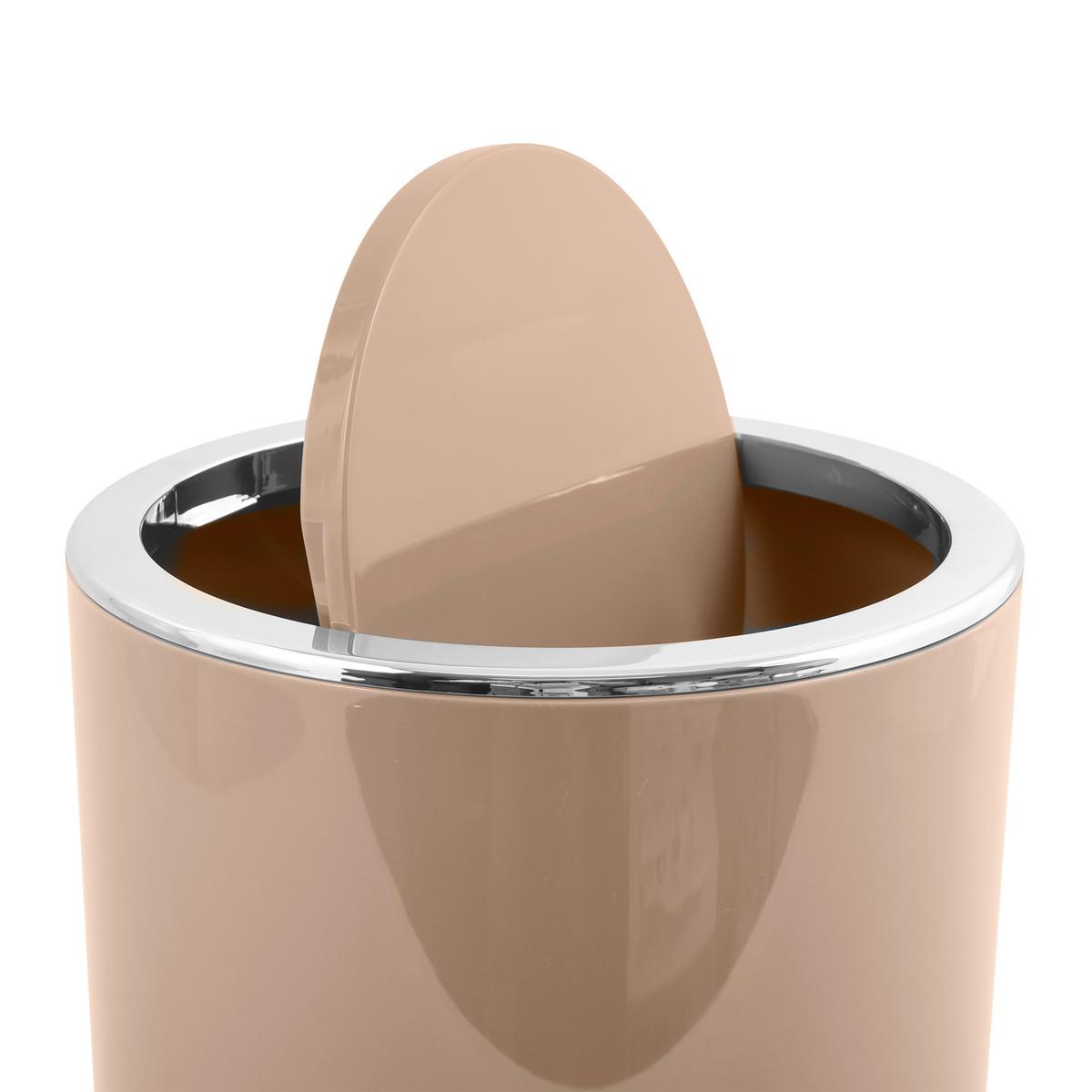 SCHWINGDECKELEIMER KAMAKA CAPPUCCINO - Cappuccino, Basics, Kunststoff (19/19/24.2cm) - MSV