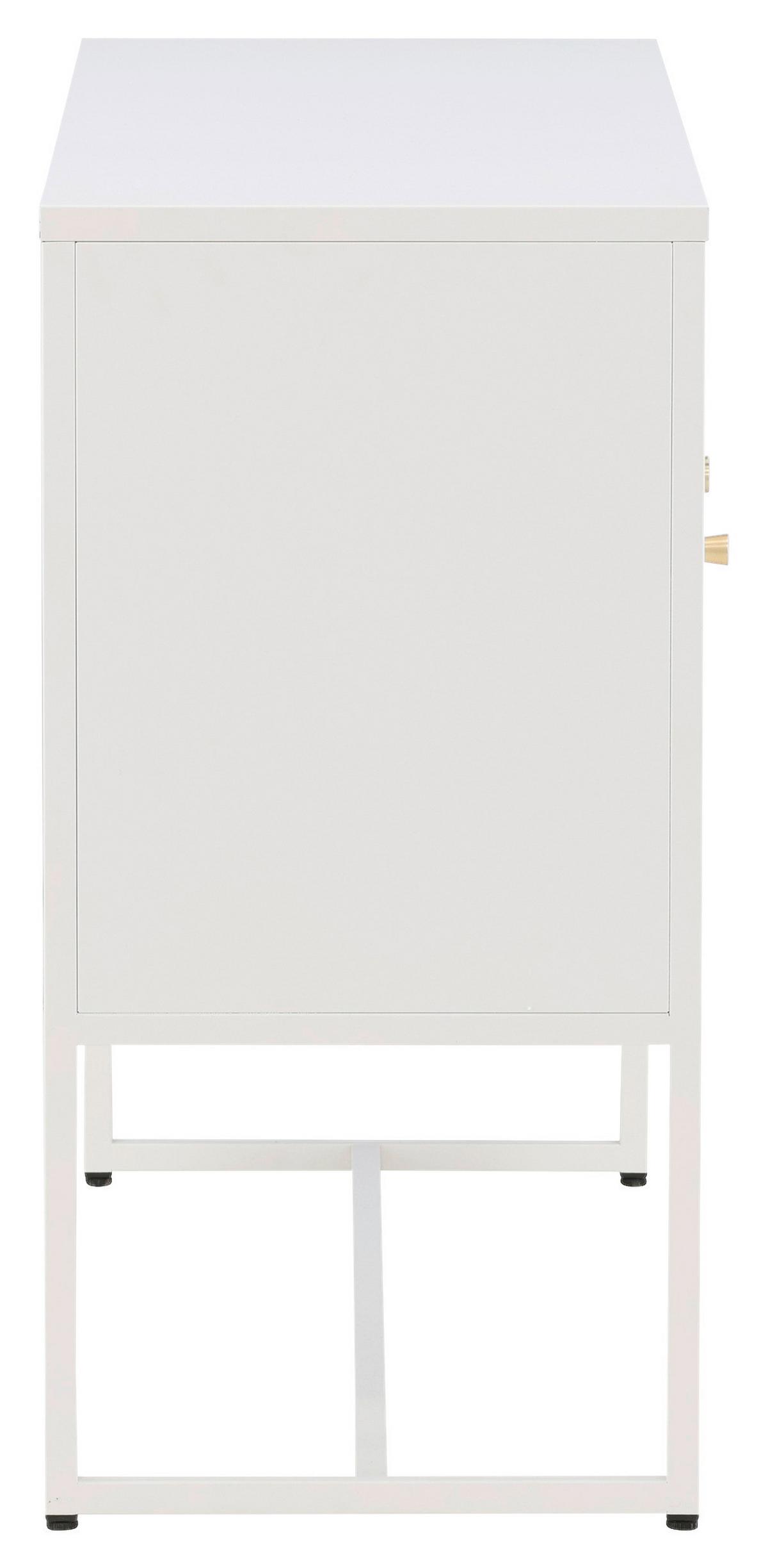 Sideboard Malla - Weiß, Design, Metall (120/80/40cm) - Livetastic