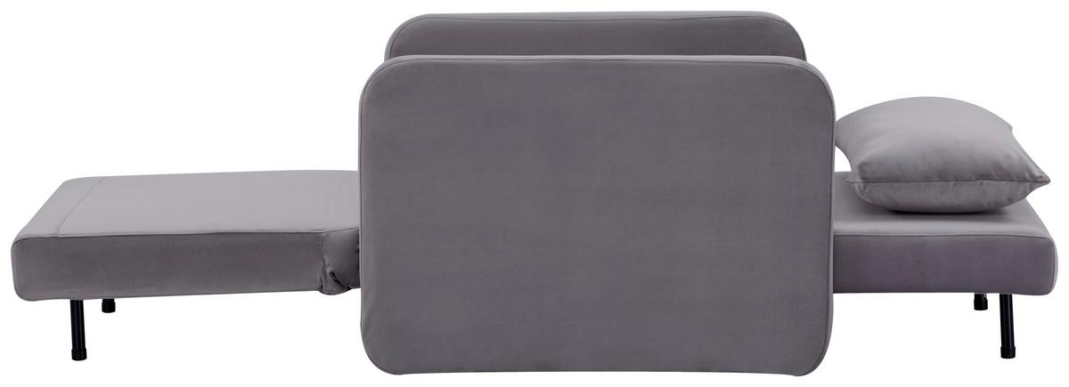 Polstersessel Mit Armlehnen York Stoffbezug Grau - Schwarz/Grau, Design, Holz/Textil (93/83/85cm) - Livetastic
