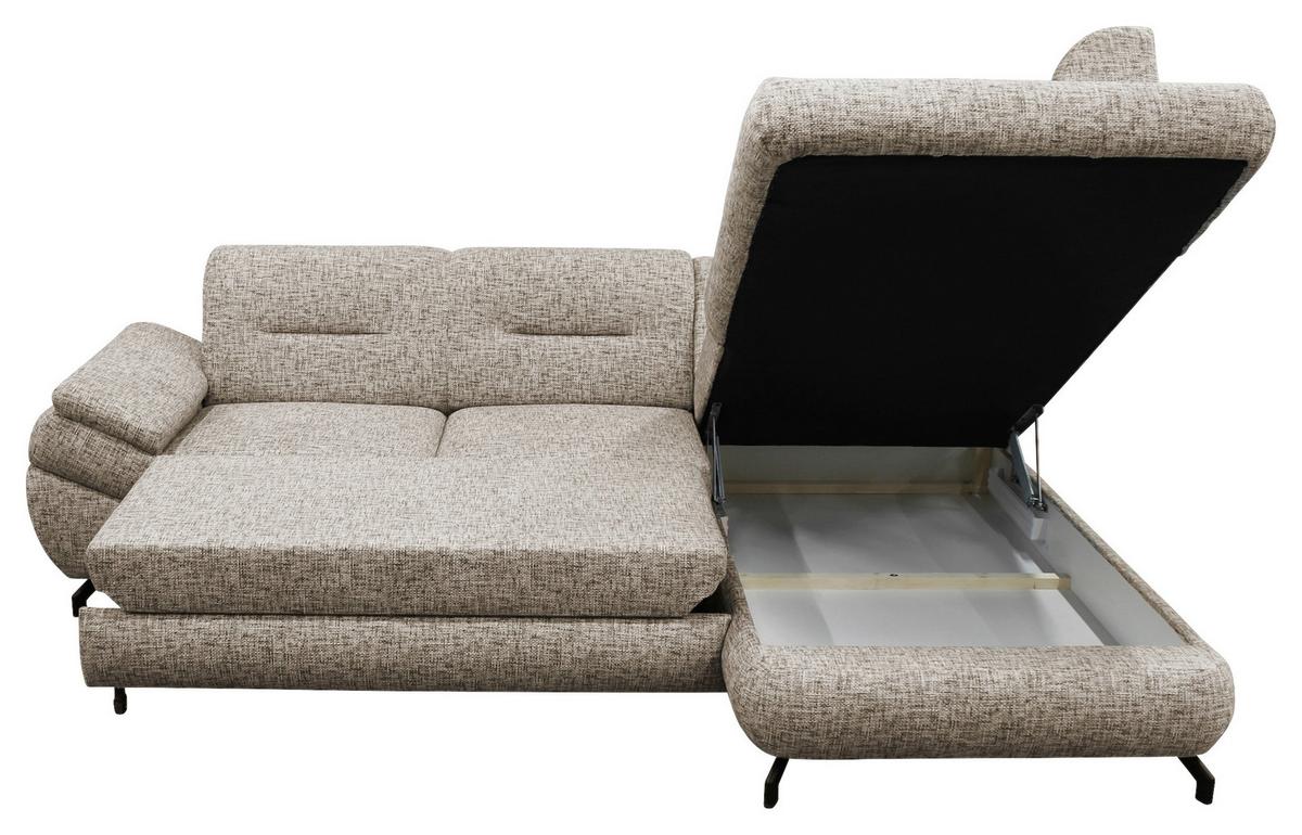 Ecksofa Imo Hellbraun 274x201 Cm - Hellbraun/Schwarz, Design, Textil (274/201cm) - MID.YOU