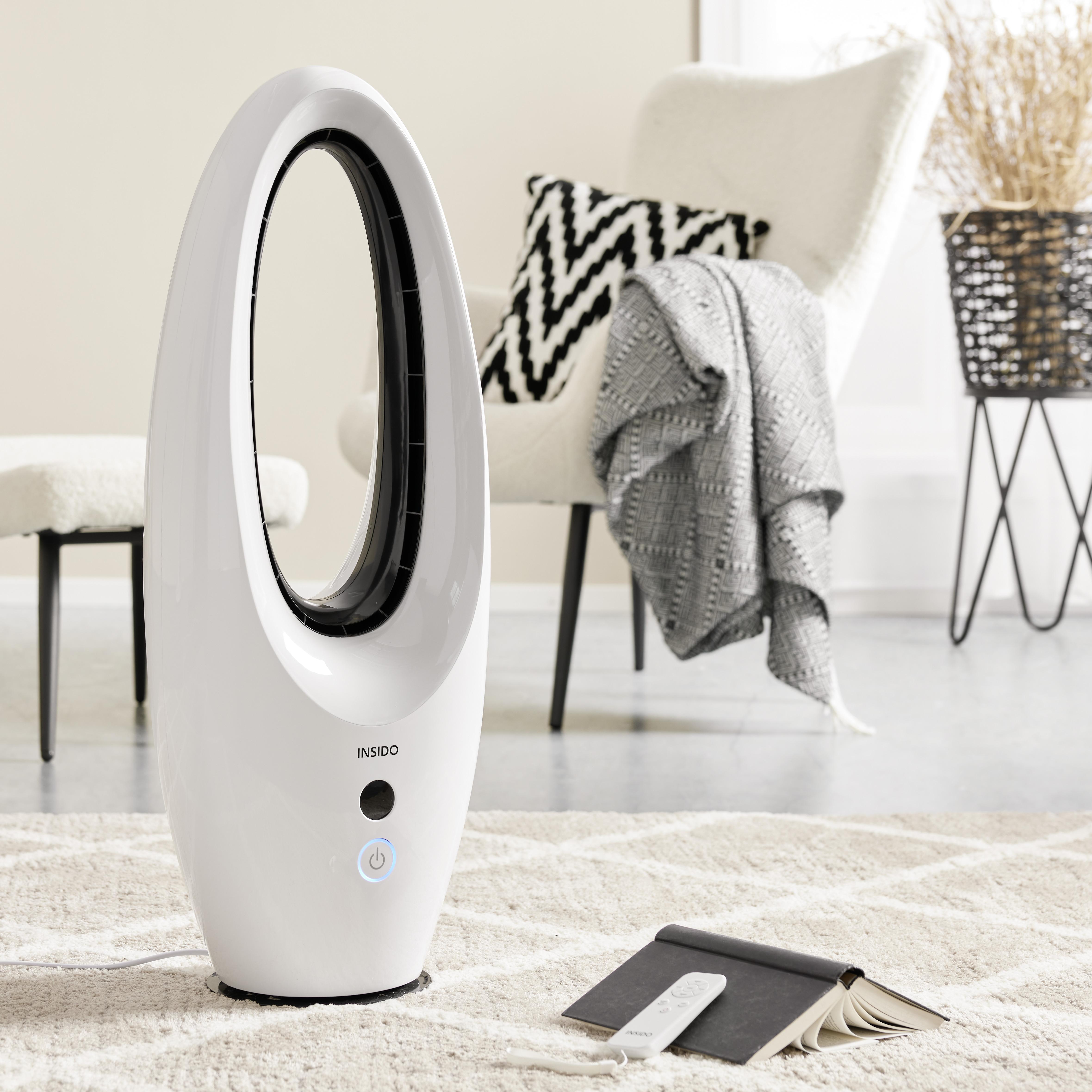 Stojací Ventilátor Jore - bílá, Moderní, plast (31/20/80cm) - Insido