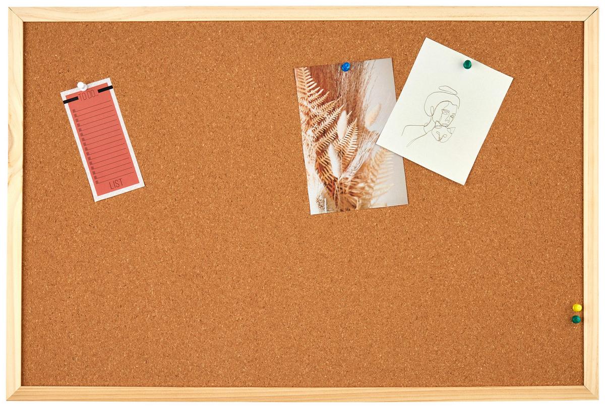 NÁSTĚNKA CORK -EXT- - přírodní barvy, dřevo/kompozitní dřevo (60/40cm) - Modern Living