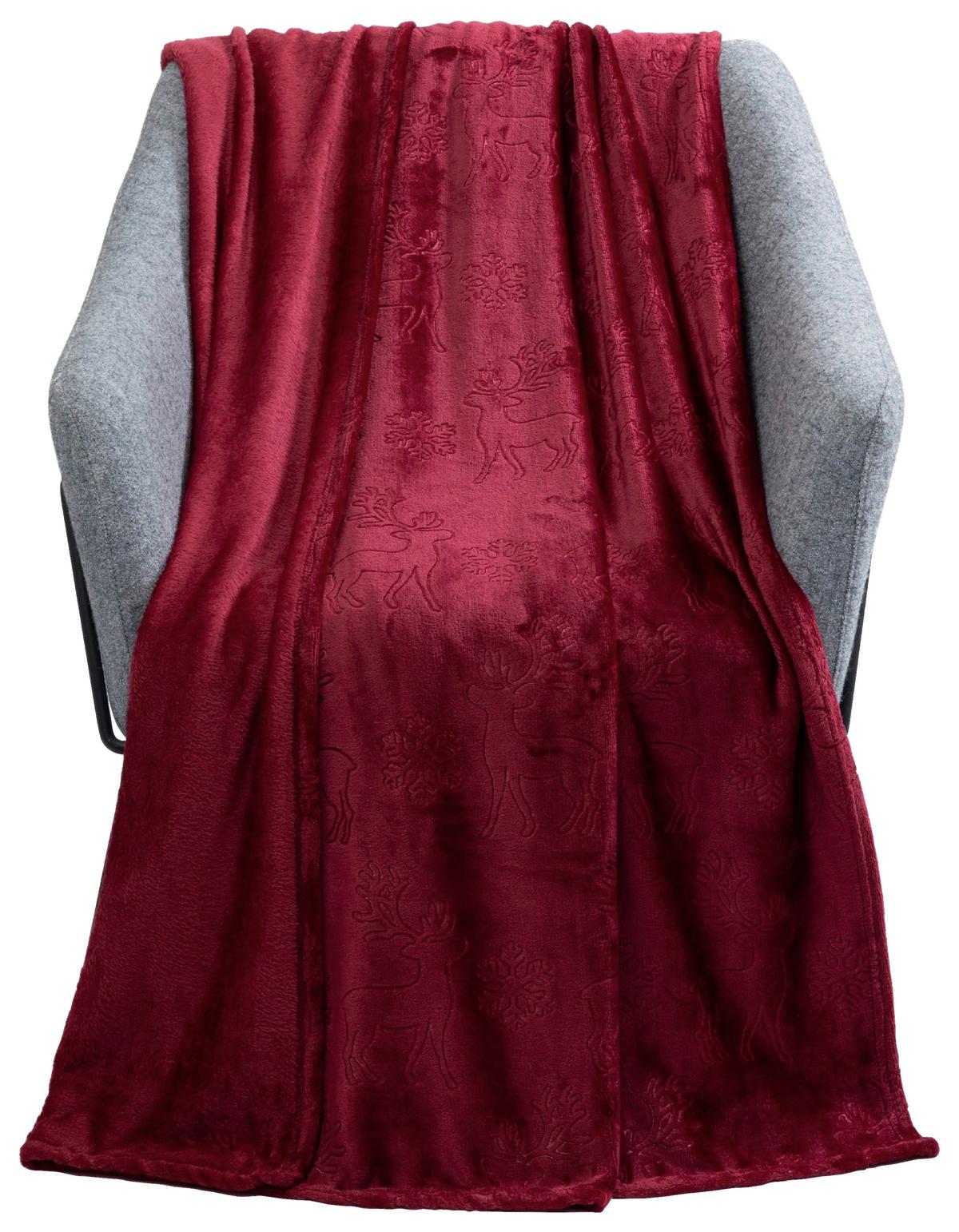 KUSCHELDECKE WHISTLER - Rot, MODERN, Textil (150/200cm) - Luca Bessoni