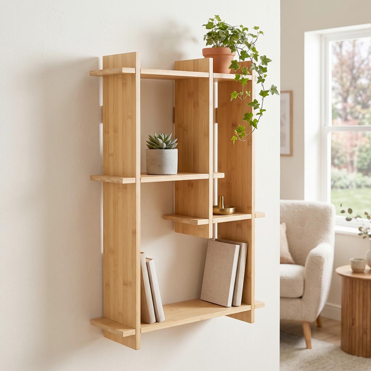 WANDREGAL BAMBUS WANDPFLANZENREGAL PY198 - LIFESTYLE (35/15/55cm)