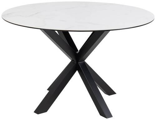 Esstisch Heaven 119x75,5cm Schwarz/Weiß - Schwarz/Weiß, Trend, Keramik/Metall (119/75,5cm) - MID.YOU