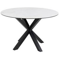Esstisch Heaven 119x75,5cm Schwarz/weiß - Schwarz/Weiß, Trend, Keramik/Metall (119/75,5cm) - MID.YOU