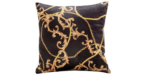 Zierkissen Gianni - Goldfarben/Schwarz, ROMANTIK / LANDHAUS, Textil (45/45cm) - James Wood