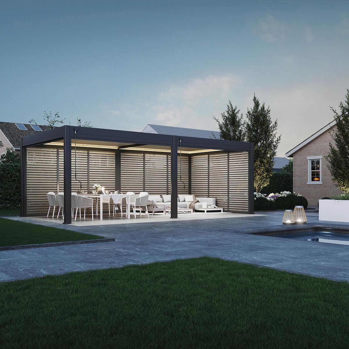 Pergola-seitenteil 238x15 Cm Naturfarben - Naturfarben, Basics, Metall (113/235/10cm) - WEIDE