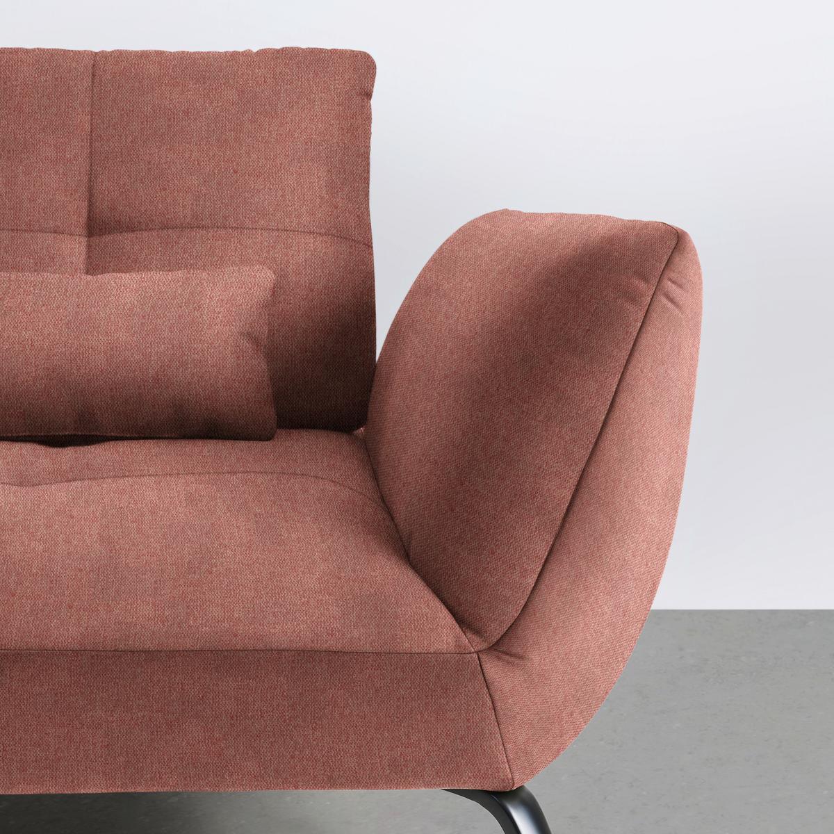 Rohová sedačka TRENDY, levá, starorůžová - starorůžová/černá, Moderní, kov/kompozitní dřevo (250/93/310cm) - Premium Living