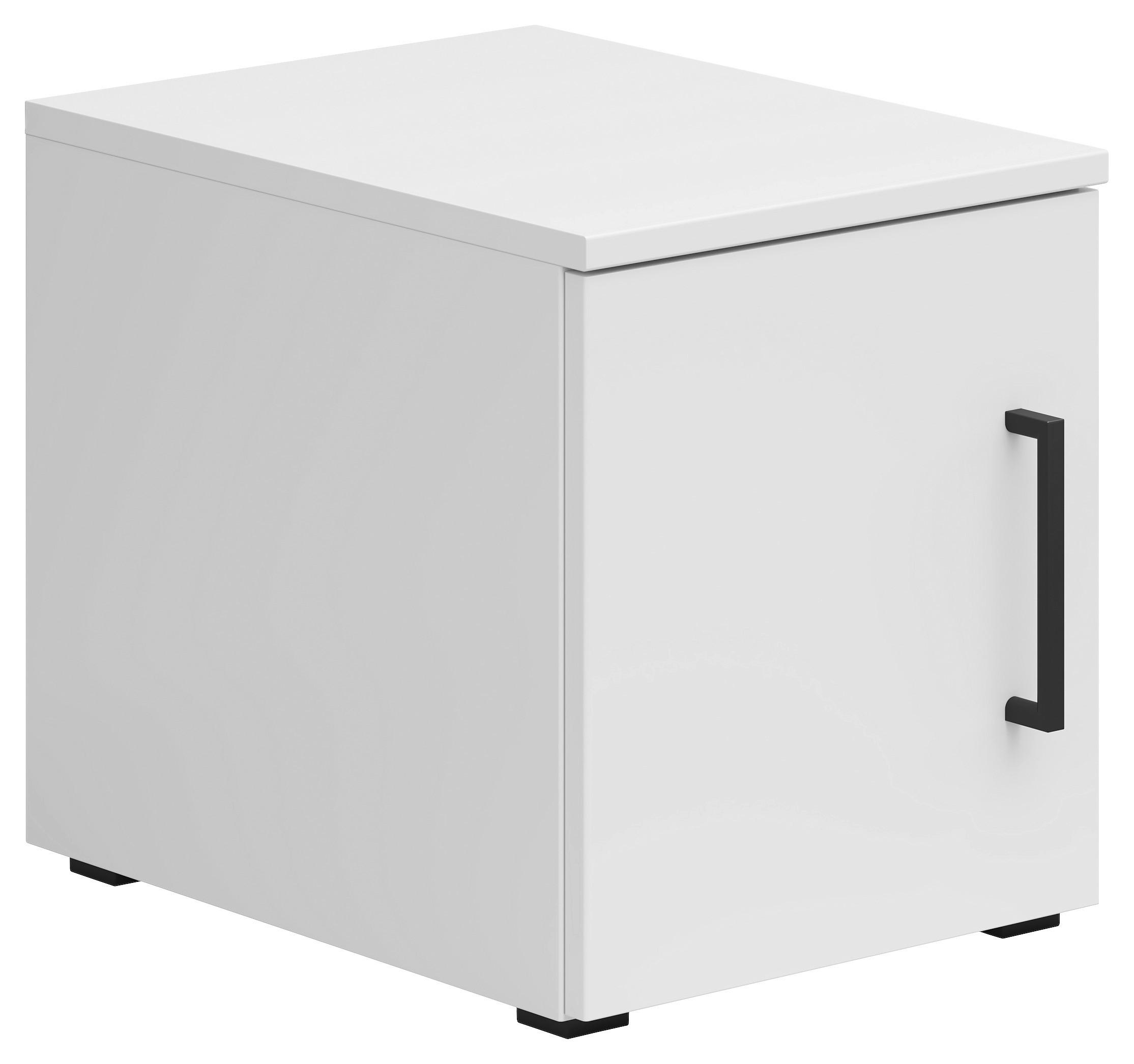 Nadstavec na skriňu Cabinet š: 30cm - čierna/biela, Modern, kompozitné drevo/plast (30/35/40cm)