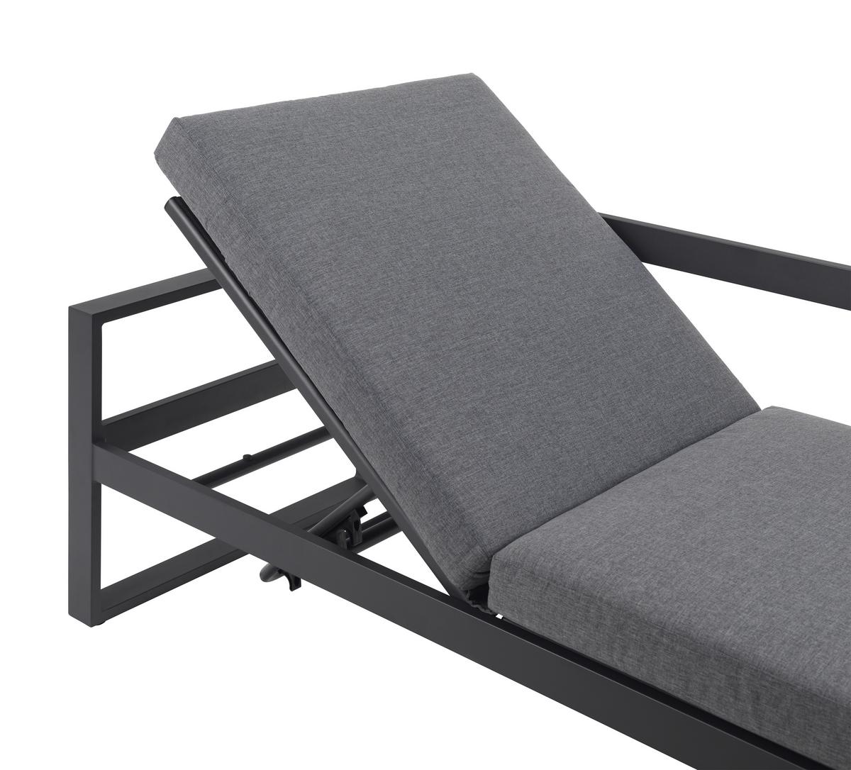 TERASOVÁ SEDACÍ SOUPRAVA MOSKAU 1 - šedá/antracitová, Moderní, kov/textil (200/213/62cm) - Mömax