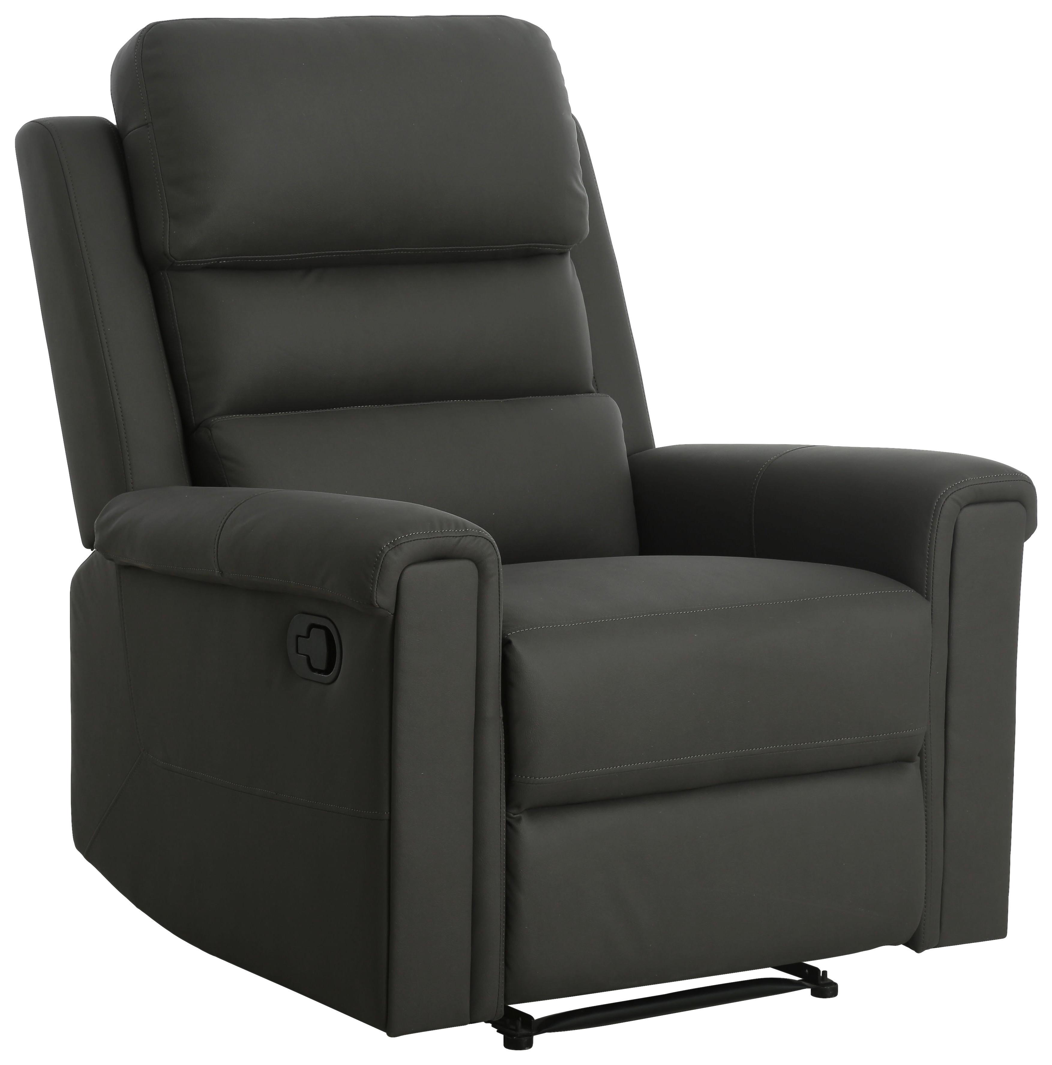Fernsehsessel Trevo - Dunkelgrau, KONVENTIONELL, Holz/Textil (91/106/94cm) - P & B