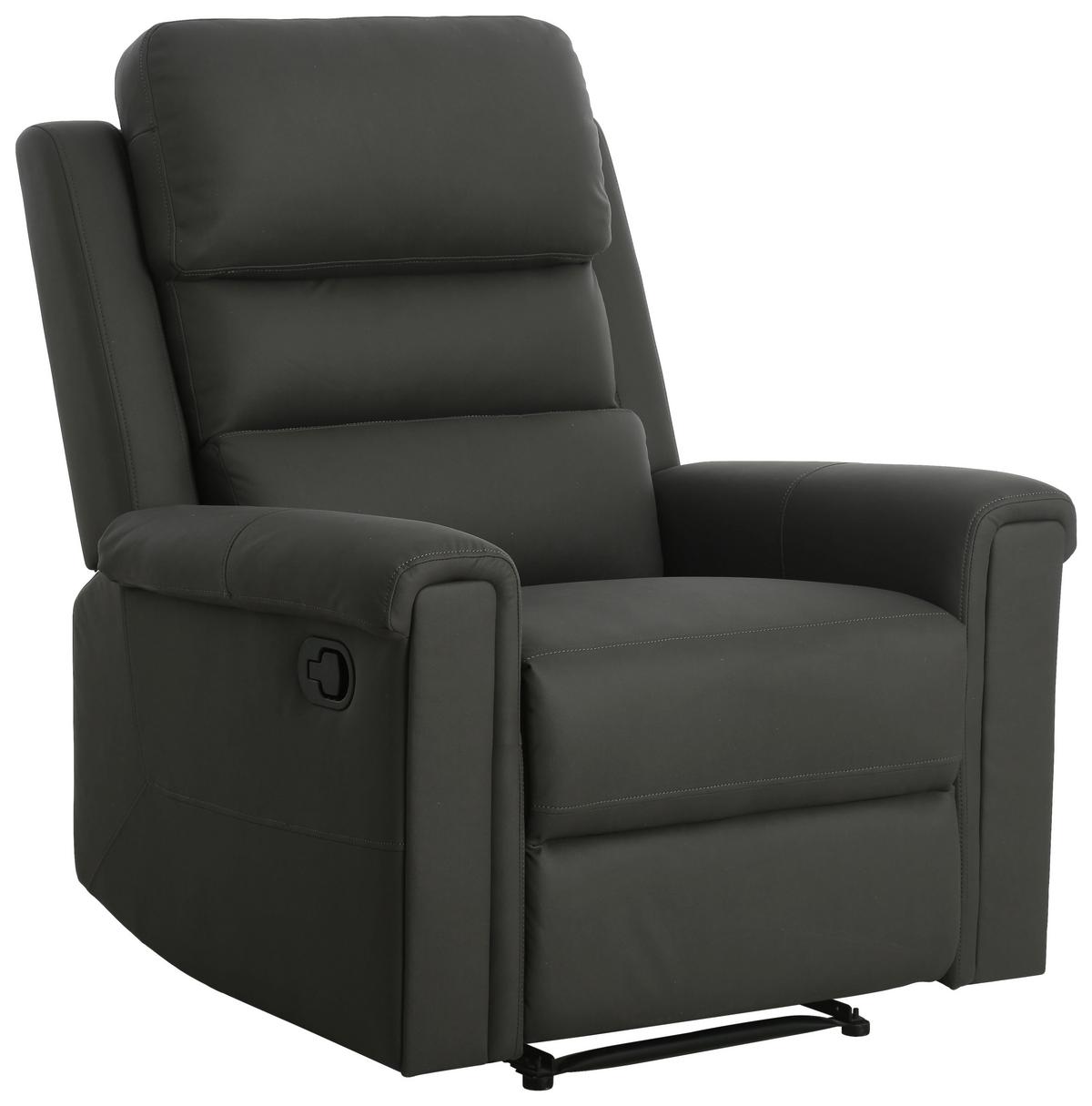 Fernsehsessel Trevo - Dunkelgrau, KONVENTIONELL, Holz/Textil (91/106/94cm) - P & B