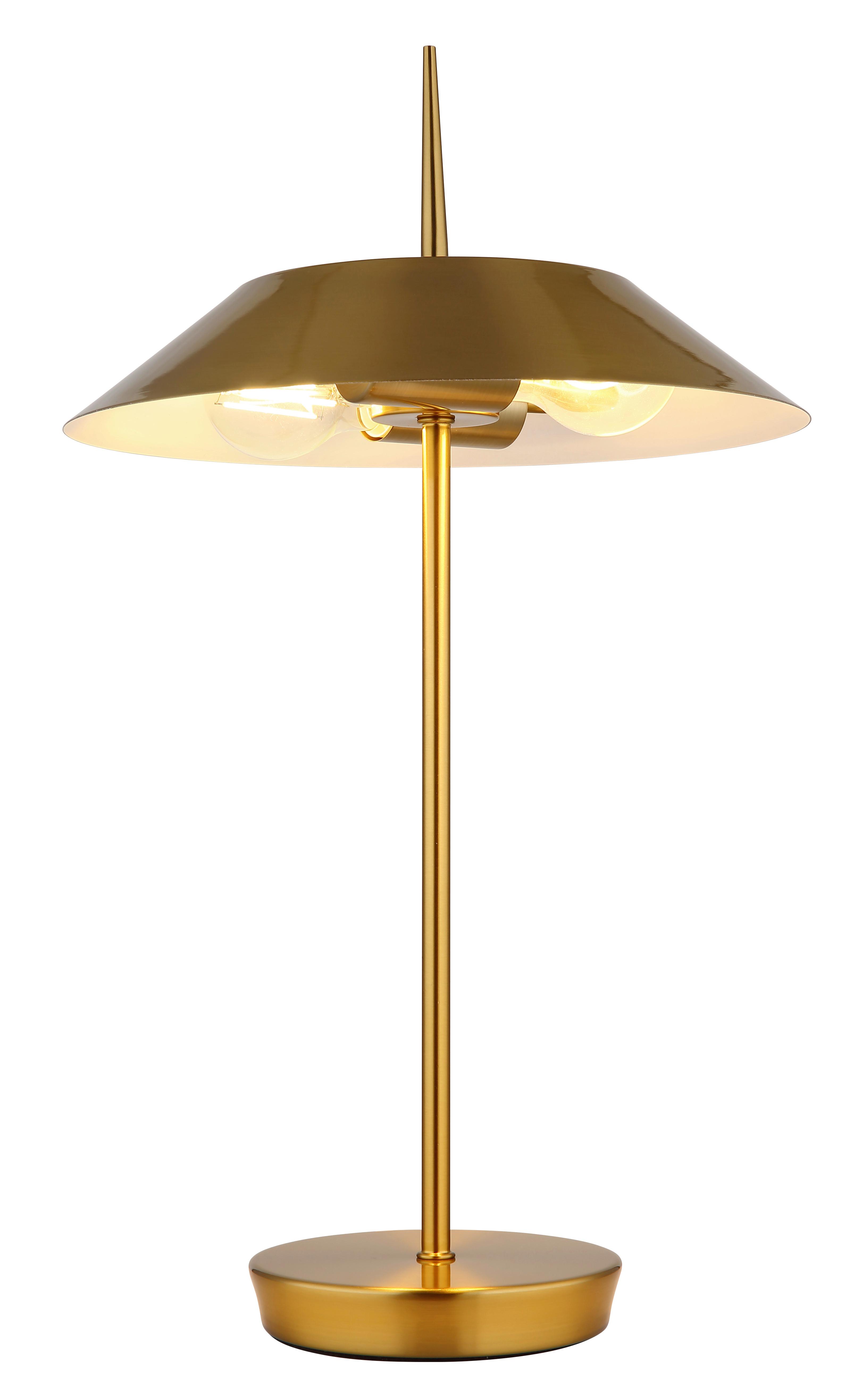 Tischleuchte 21032m - Messingfarben, Design, Metall (30/52cm) - Globo