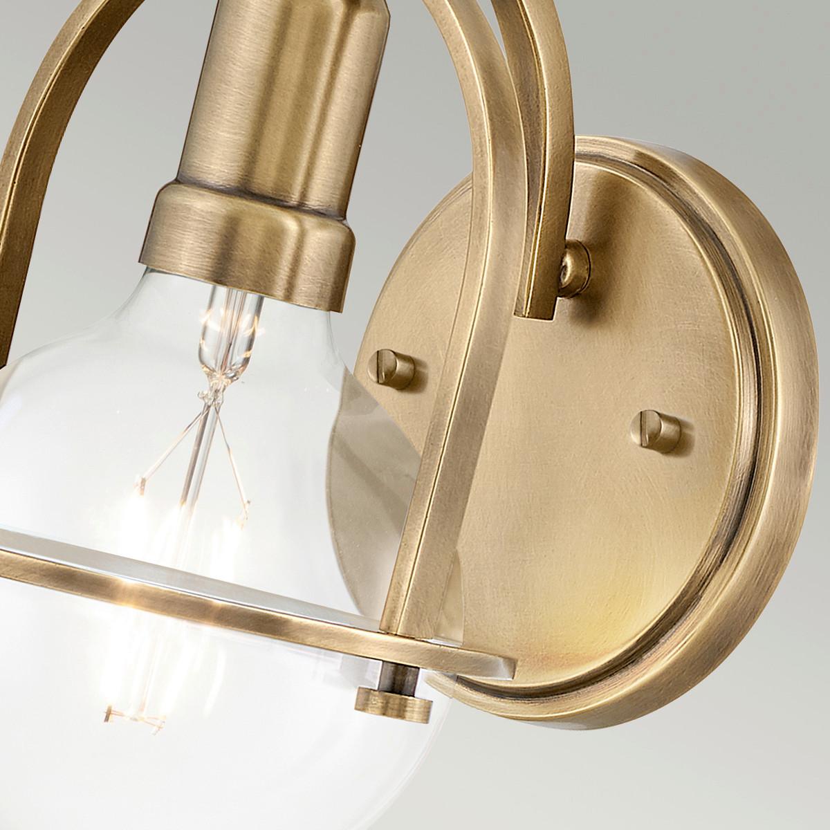 Wandleuchte Qn-Somerset1-C-Hb - Messingfarben, KONVENTIONELL, Metall (23,3/15,8/18,9cm) - Elstead Lighting