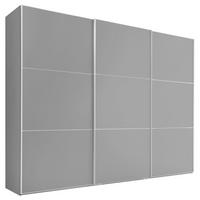 Schwebetürenschrank 249cm Includo, Grau - Grau, MODERN (249/222/68cm) - MID.YOU