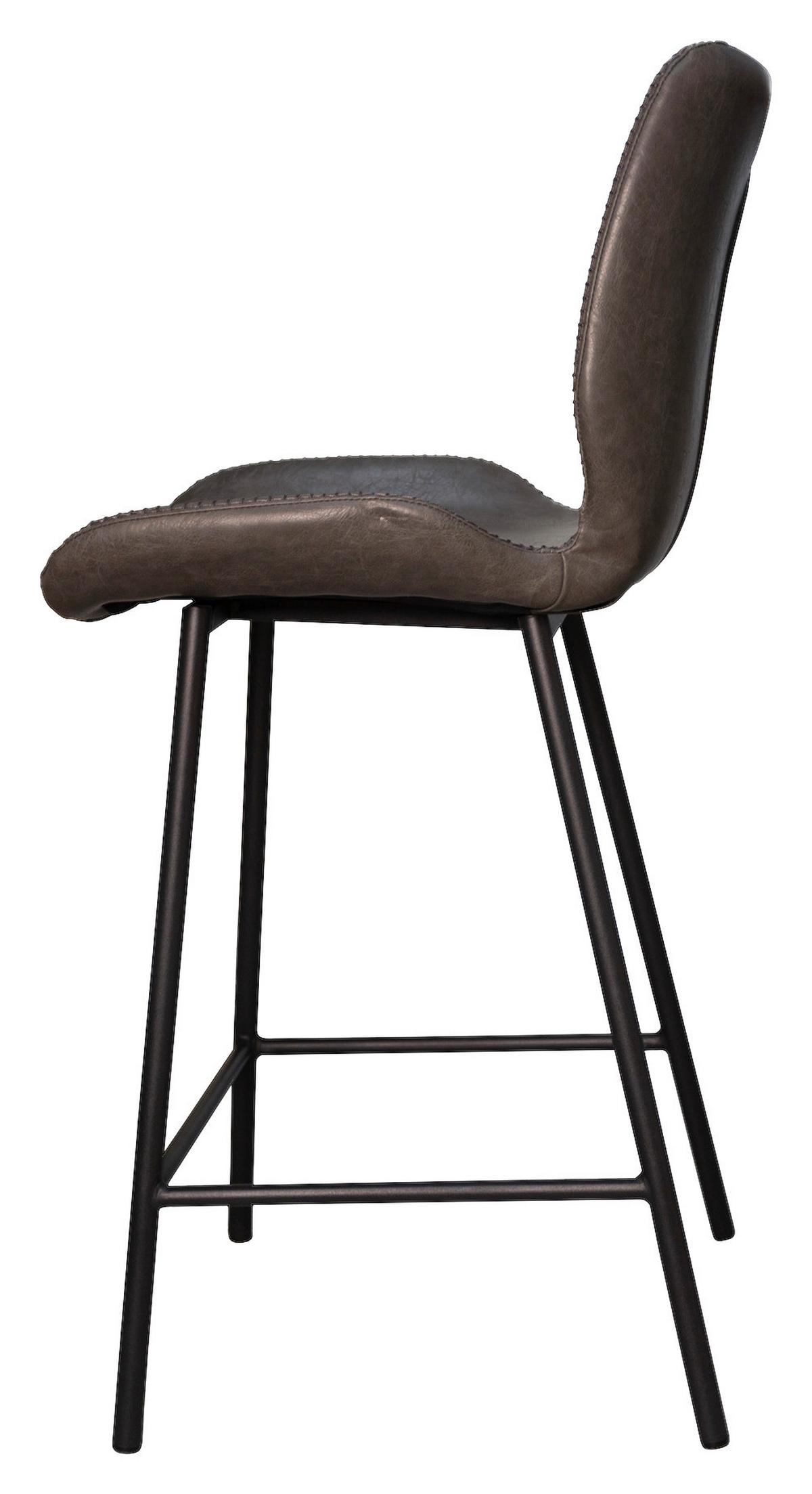 Barhocker-Set Barron - Anthrazit/Schwarz, KONVENTIONELL, Kunststoff/Textil (47/99/40cm) - MID.YOU