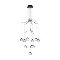Hängeleuchte 39512_rovigana - Schwarz/Weiß, Design, Glas/Metall (67/166cm) - Eglo