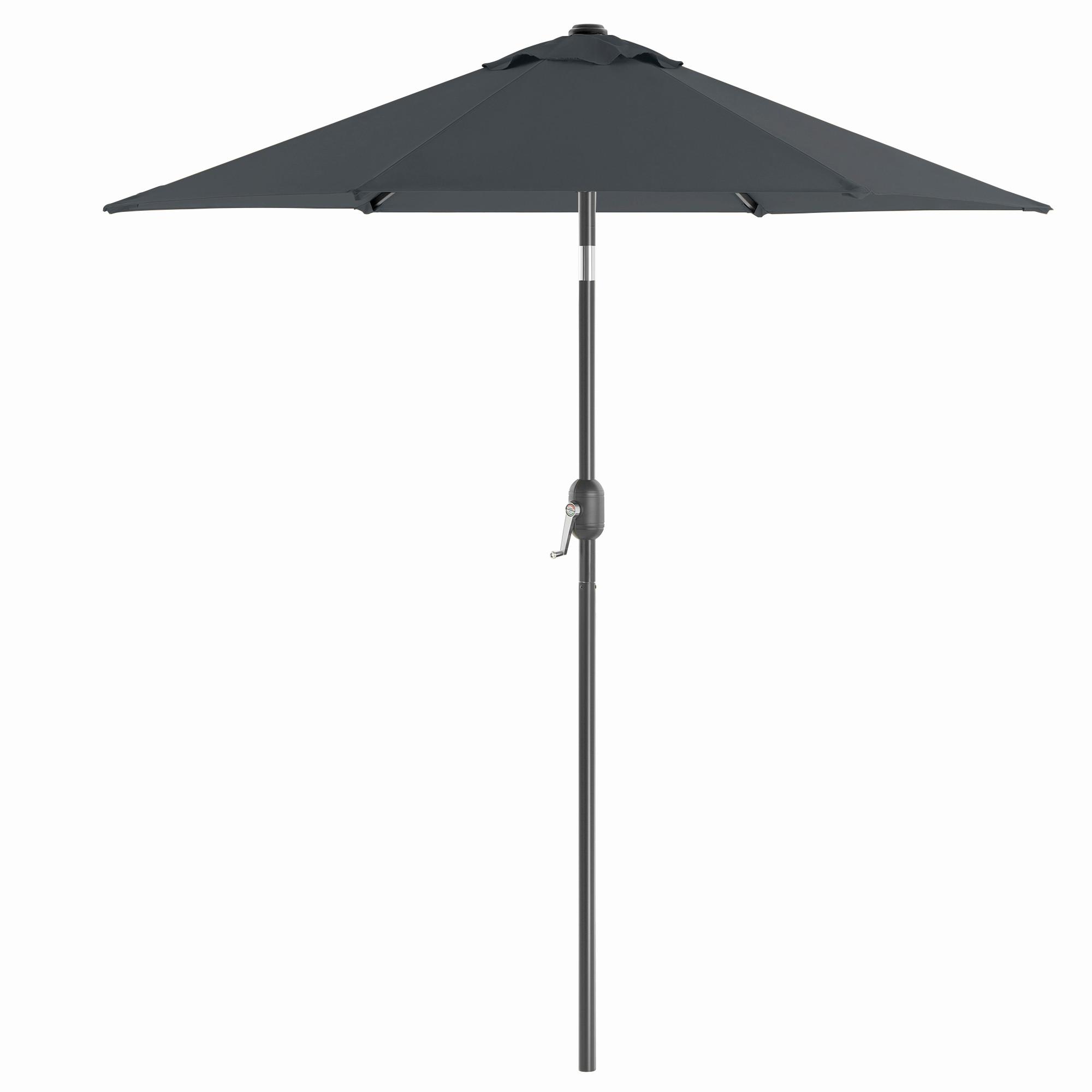 Sonnenschirm Grau Schwarz BxL: 200x200 cm - Schwarz/Grau, Basics, Textil/Metall (200/200cm) - Modante
