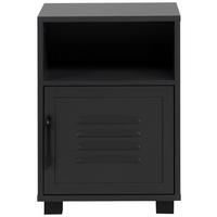 Nachtkästchen Michigan Dunkelgrau H: 54 Cm - Schwarz, Trend, Holzwerkstoff/Metall (38,5/54/29cm)