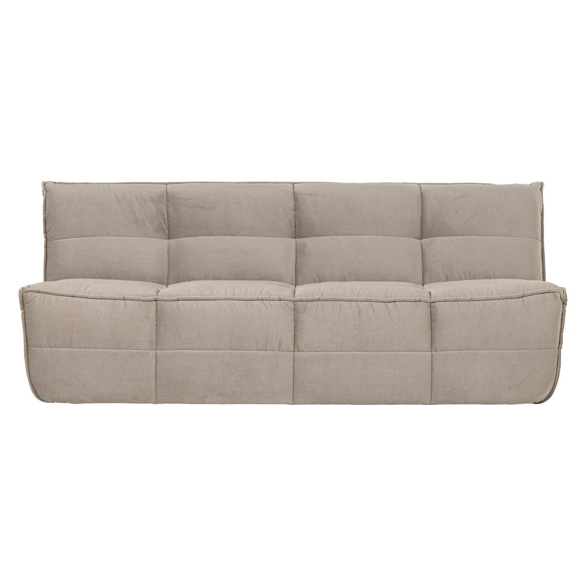 3-SITZER-SOFA Cluster Taupe B: 204cm - Taupe/Schwarz, MODERN, Textil (204/81/91cm) - Livetastic