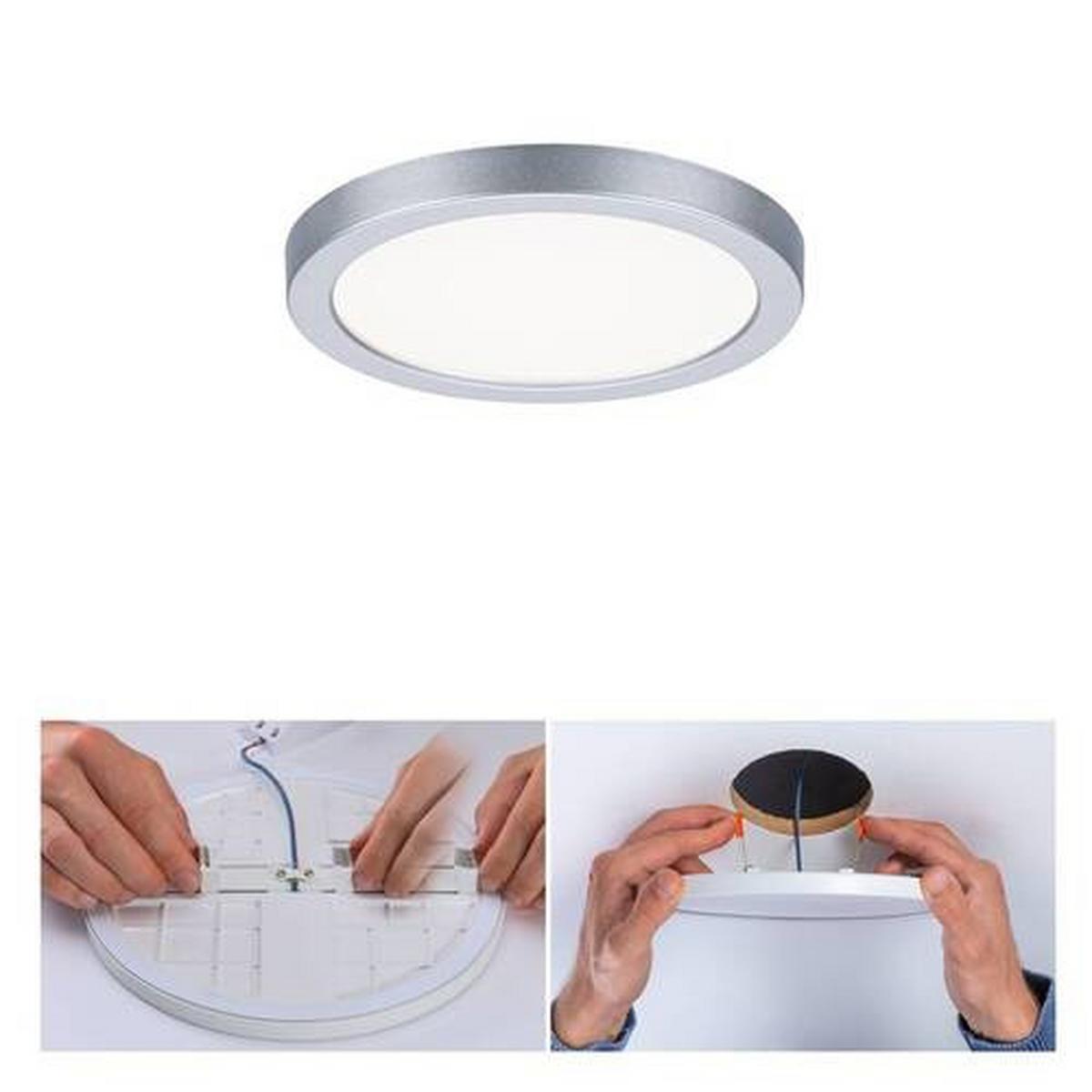 LED-Paneel Ø 11,8 cm Rund - Chromfarben, Design, Kunststoff (11,8/1,2cm) - Paulmann