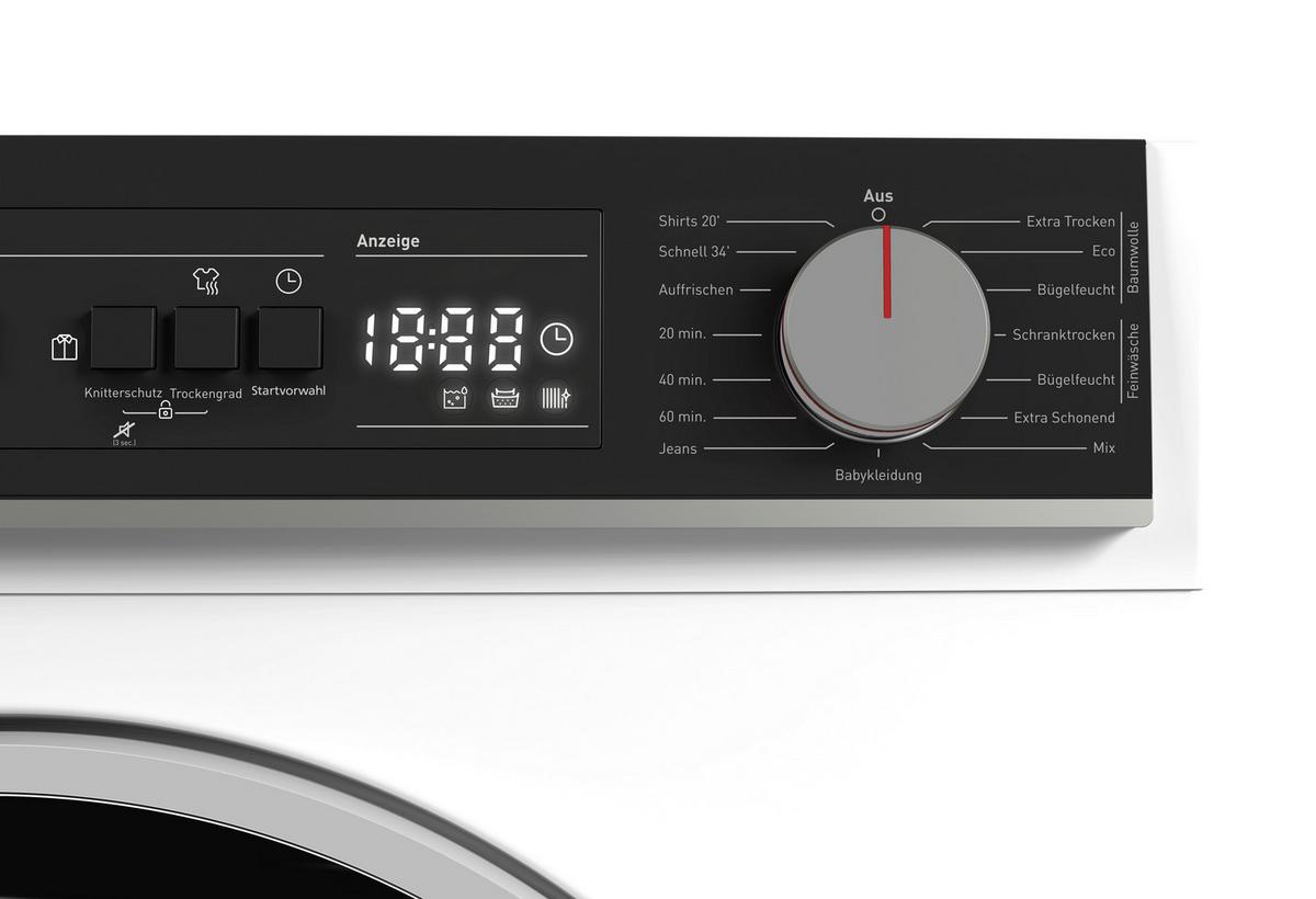 Wärmepumpentrockner Kd-nha8s6 Gw1d-De, Füllmenge 8 Kg - Weiß, Basics, Kunststoff (59,6/84,5/60,9cm) - Sharp