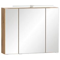 Spiegelschrank Varese B: 80 cm Wotaneiche Dekor - MODERN, Glas/Holzwerkstoff (80/64/20cm) - Held