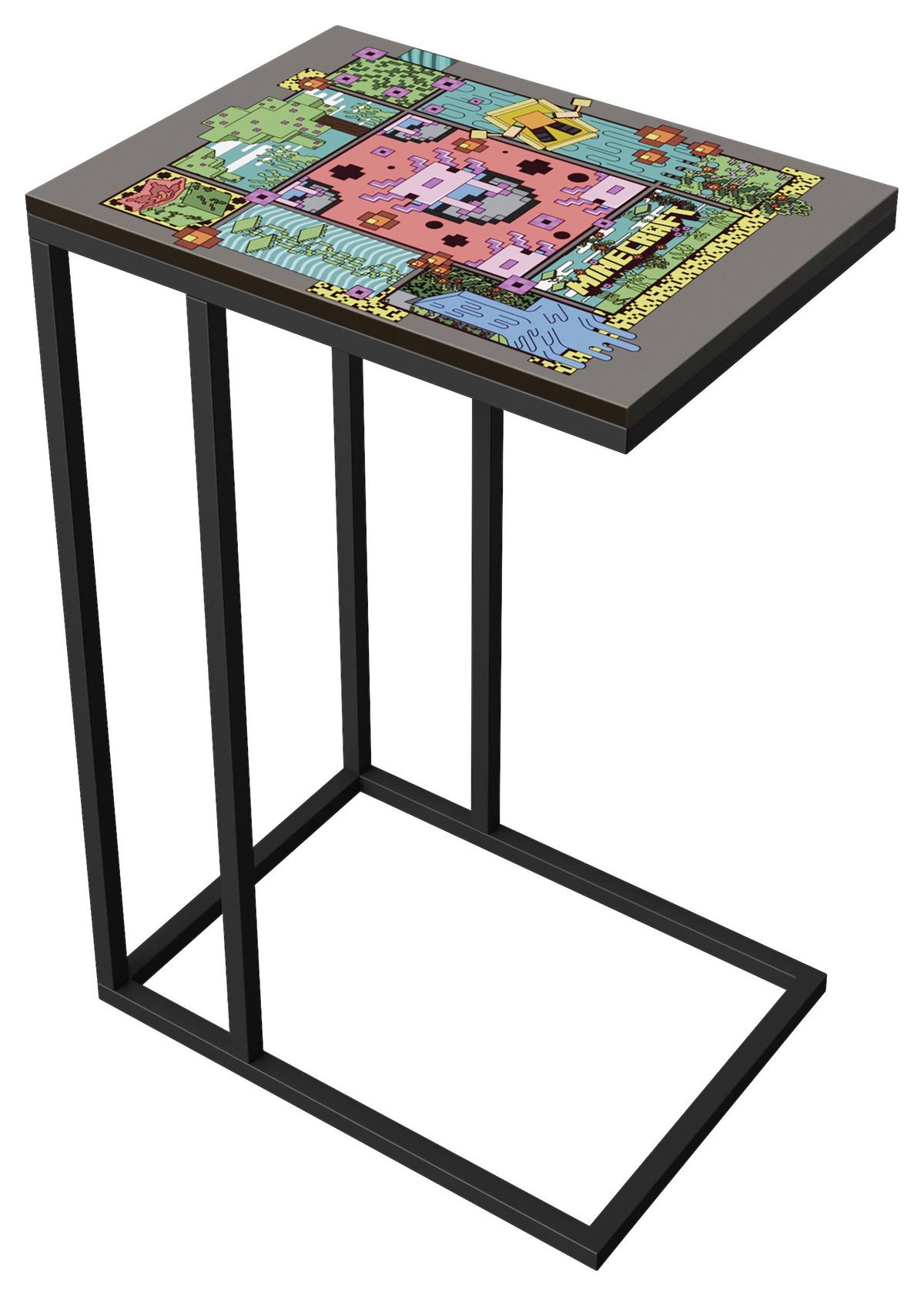 Beistelltisch Minecraft - Schwarz, MODERN, Holzwerkstoff/Metall (40/29/60cm) - Minecraft