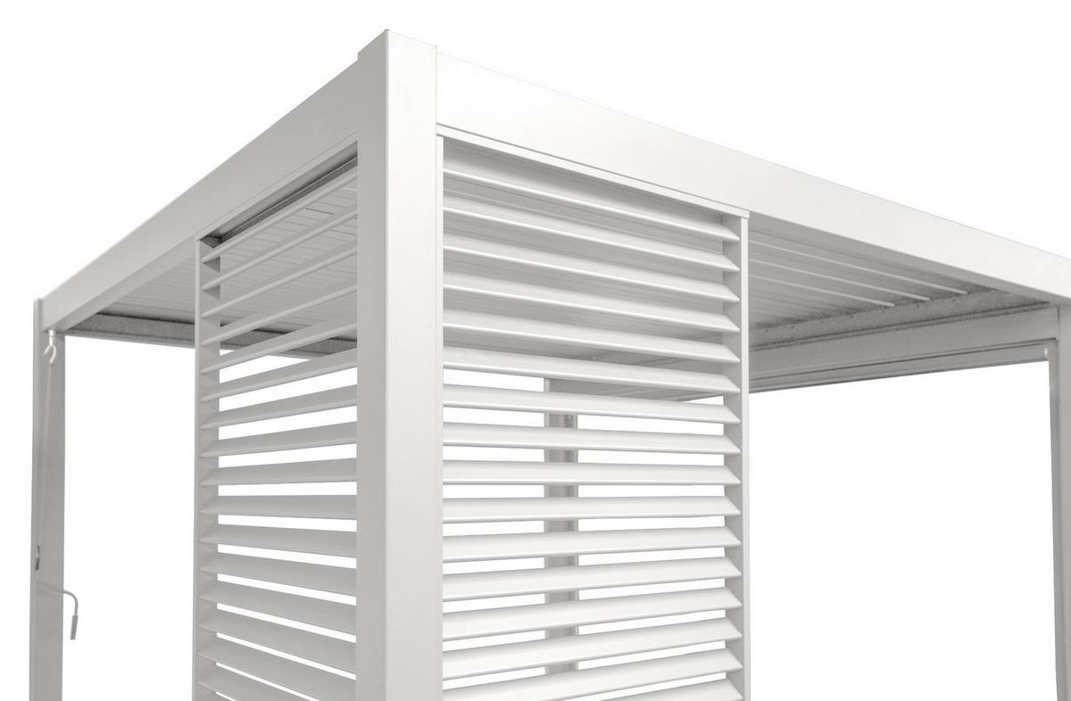 Lamellenteil Deluxe/classic Weiss - Fix - Weiß, MODERN, Metall (123,5/240/10cm) - Gardenson