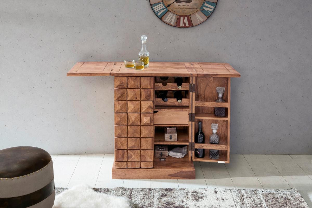 Barschrank Wl1.736 - Akaziefarben, Design, Holz (65/91/50cm) - MID.YOU