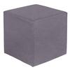 Hocker Betty Lederlook Grau H: 45 Cm Würfelförmig - Dunkelgrau, Basics, Textil (45/45/45cm) - Ondega