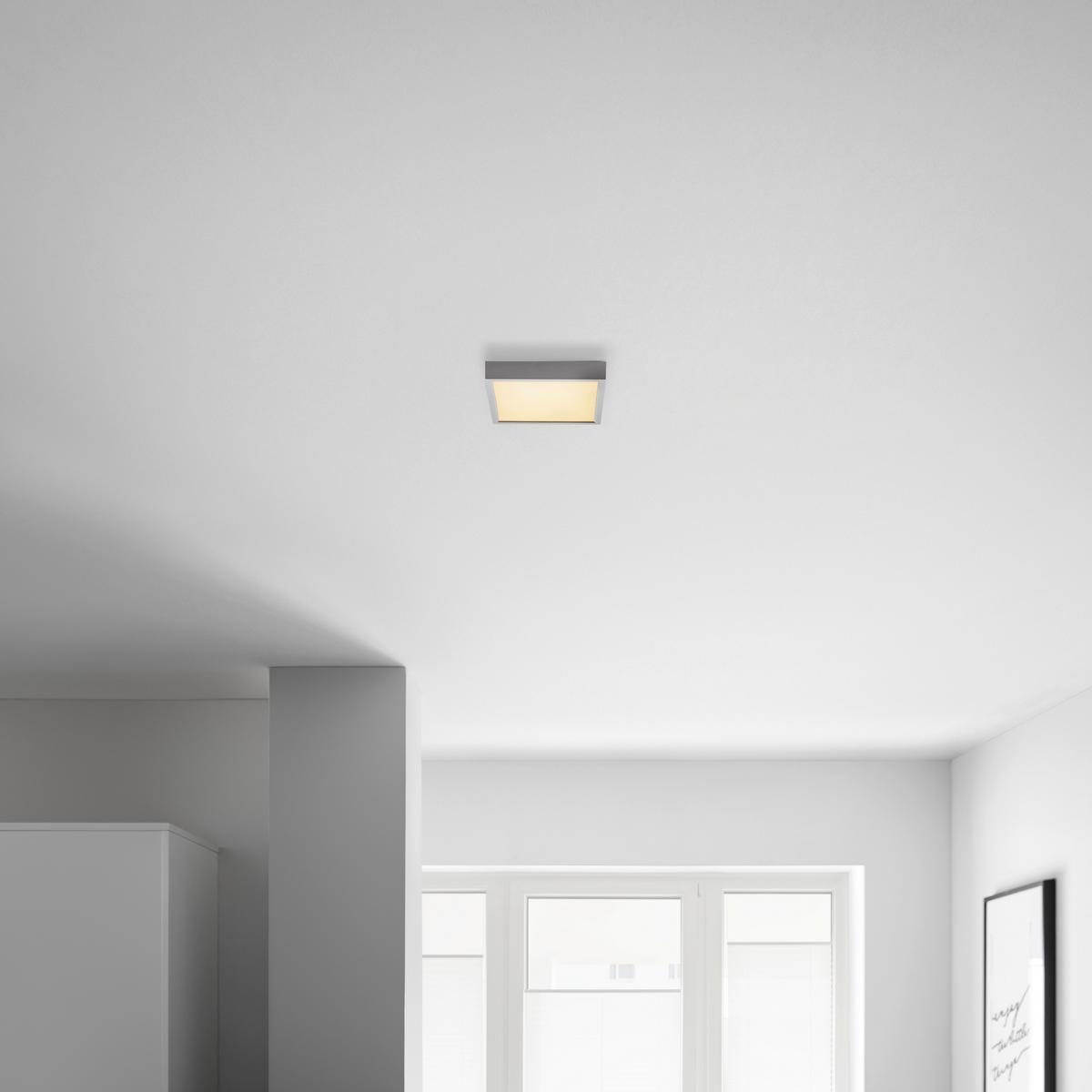 LED stropné svietidlo Fridolin2 17/17cm, 15 Watt - strieborná, Romantik / Landhaus, plast (17/17/3,6cm) - Modern Living
